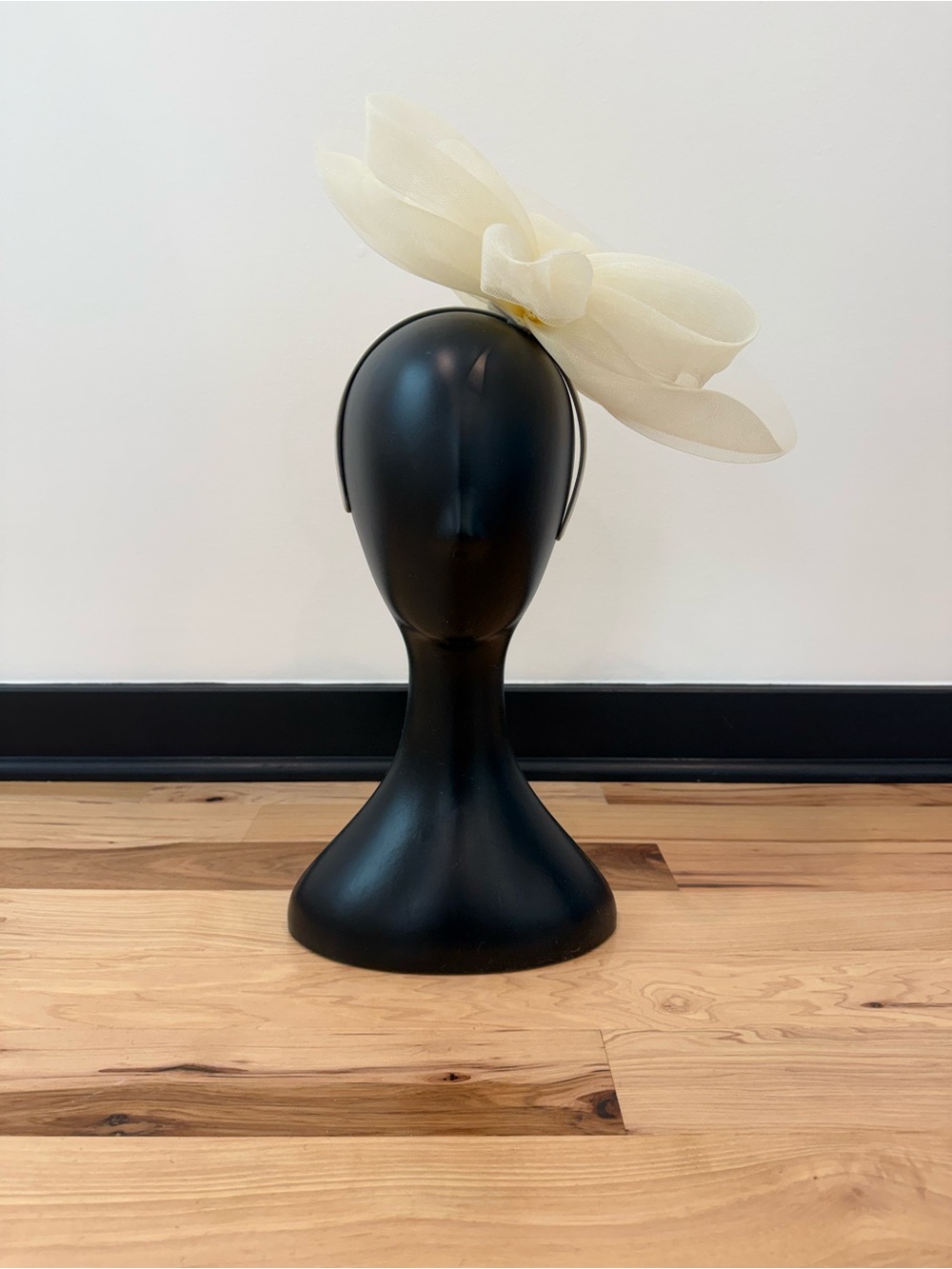 Ivory Mesh Fascinator Headband Kentucky Derby Wedding Tea Party Church Hat